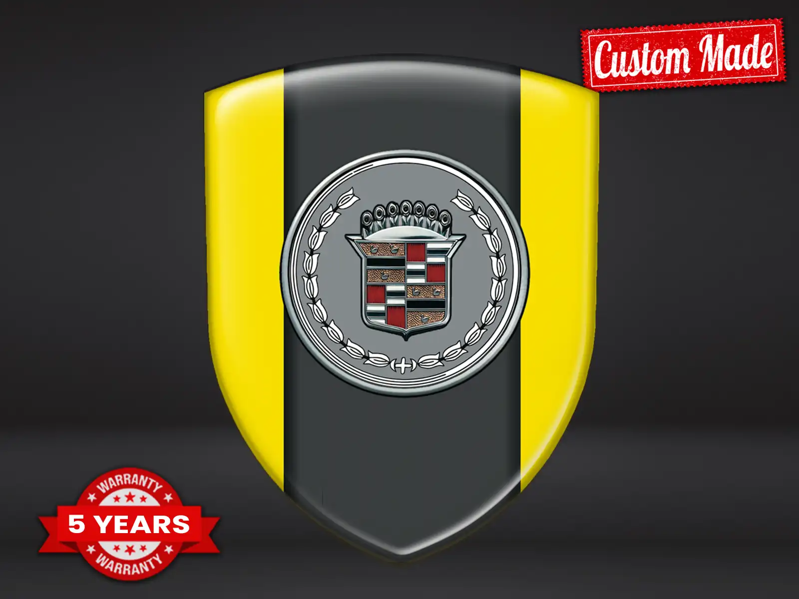 Cadillac Sticker Bombé Perso Dôme Drift Style Limité